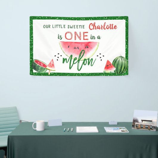 1つメロン1つ誕生日スイカパーティー 横断幕 (トレードショー)