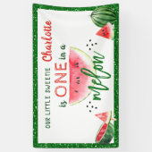 1つメロン1つ誕生日スイカパーティー 横断幕 (縦)