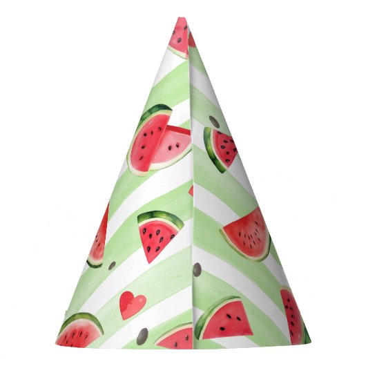 1つメロン、サマーフルーツガール誕生日 パーティーハット (裏面)