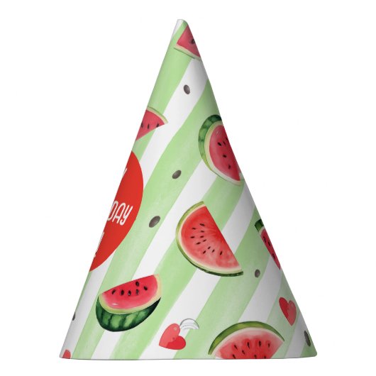 1つメロン、サマーフルーツガール誕生日 パーティーハット (右)