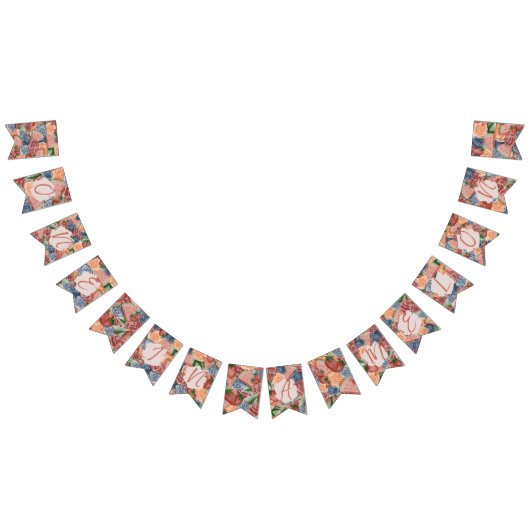 1つメロン – 夏の雰囲気誕生日 バンティングフラッグ (全)