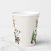 1つモダンのハッピーキャンパー水の色1番目の誕生日 紙コップ (右)