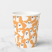 1つ不気味の最初の誕生日ハロウィーンオレンジ 紙コップ (裏面)