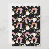 1つ不気味、レトロテーマ1st誕生日招待状 招待状 (裏面)