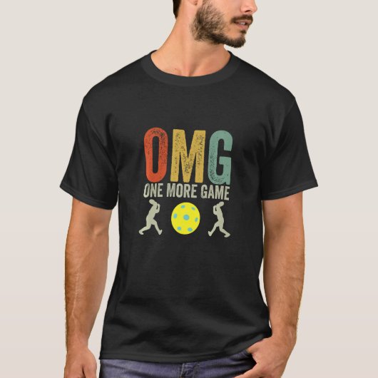 1つ以上のゲームOMGヴィンテージパドルボールPickleball P Tシャツ (正面)