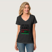 1つ以上の手タイルゲーム麻雀プレーヤーのフォールド引退 Tシャツ (正面フル)