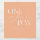 1つ以上の日リハーサルディナーピーチ ワインラベル (シングルラベル)