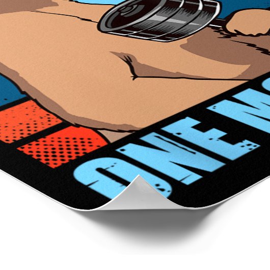 1つ以上のrepウェイトスポーツトレーニングジムボデおもしろいブ ポスター (角)