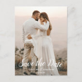 1つ大きい写真の文字オーバーレイの日付を保かわいらし存 ポストカード (正面)