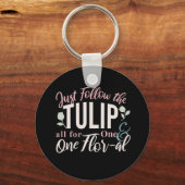 1つ後を追と1つのFlor-al V1のチューリップのみ キーホルダー (正面)