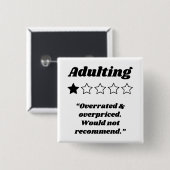 1つ星レビューの姦淫 缶バッジ (正面&裏面)