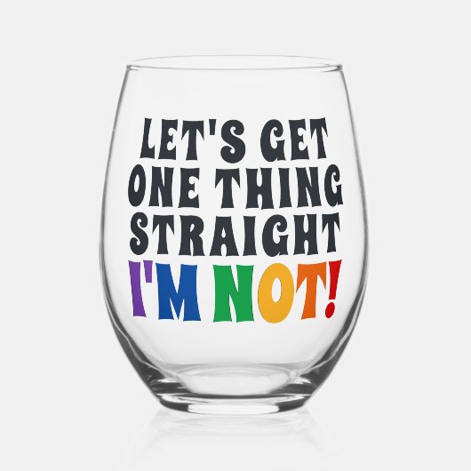 1つ真っ直ぐに言わせてもらおう ステムなしワイングラス (正面)