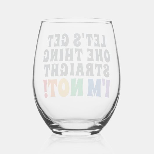 1つ真っ直ぐに言わせてもらおう ステムなしワイングラス (裏面)