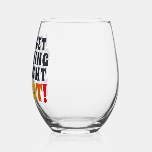 1つ真っ直ぐに言わせてもらおう ステムなしワイングラス (左)