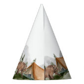 1つ素朴のハッピーキャンパーフォレストベア1歳の誕生日 パーティーハット (裏面)