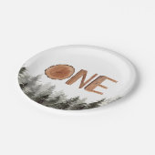 1つ素朴の緑の木1日 ペーパープレート (アングル)