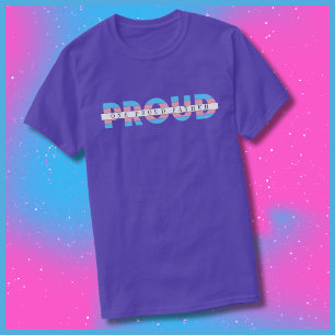 1つ誇りを持ったの同盟国のトランスジェンダー権カスタム文字 Tシャツ