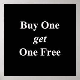 1つ買の無料ポスターマットを手に入れる ポスター