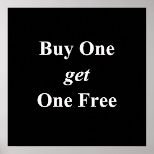 1つ買の無料ポスターマットを手に入れる ポスター (正面)