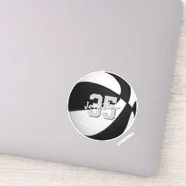 1つ買またはバルク白黒バスケットボールチームの色 シール