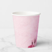 1つ食べ物を与えのA、常にA食べ物を与え – マッチングカップ(Pink with) 紙コップ (裏面)