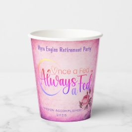 1つ食べ物を与えのA、常にA食べ物を与え – マッチングカップ(Pink with) 紙コップ