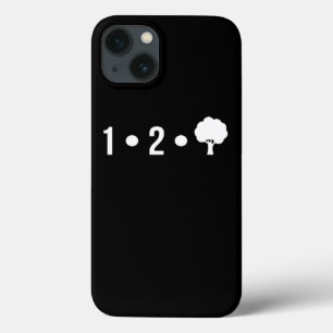 1つ2つの木の航空交通管おもしろい理エヴァグリーン iPhone 13ケース