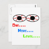 1つ… 多く… レベル… -充血した目 ポストカード (正面/裏面)