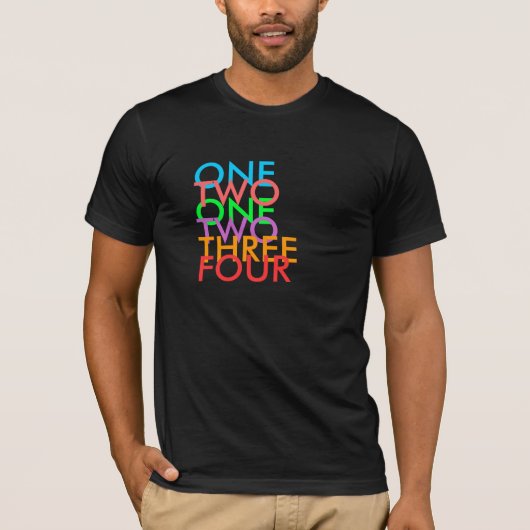 1つ、2、1、2、3、4 Tシャツ (正面)