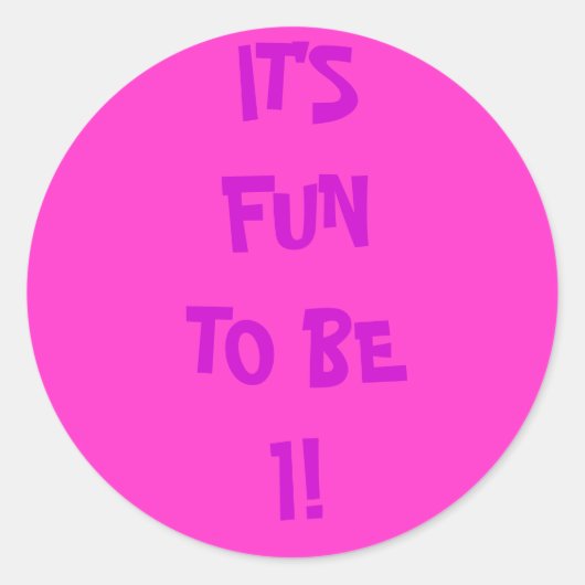 1になるおもしろいだ！ ラウンドシール (正面)