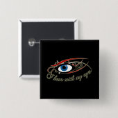 #1にボタンをかけるために"私は私の目と"聞きます 缶バッジ (正面&裏面)