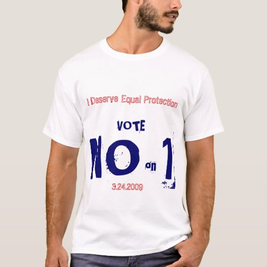 1のいいえ投票しないで下さい Tシャツ (正面)