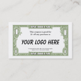 $1のクーポンカード 割引カード