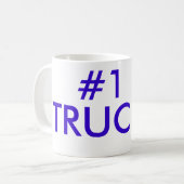 #1のトラック運転手 コーヒーマグカップ (正面左)