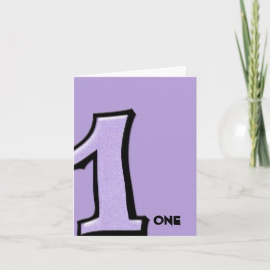 1のラベンダーのメモカード カード (正面)