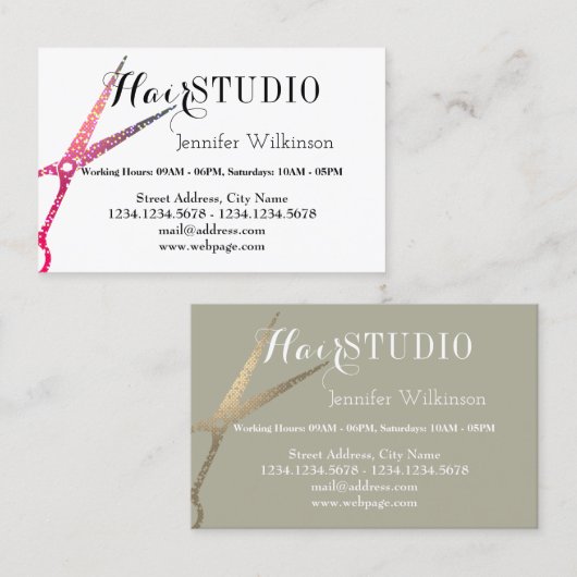 1の上品な優雅2 名刺 (正面/裏面)