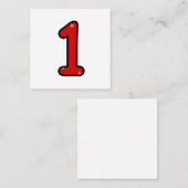 1の数字、1の数字、1の年、1の数字、1の数字 スクエア名刺 (正面/裏面)