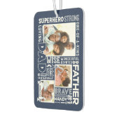 #1の言葉パパ父の日フォトコラージュ海軍 カーエアーフレッシュナー (左)