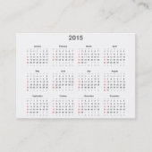 1の2015小型のカレンダー及び名刺 名刺 (正面)