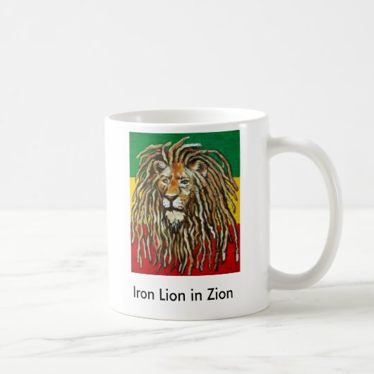 1のZionの鉄のライオン コーヒーマグカップ (右)