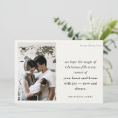 1はっきりした枚ミニマルのフォトブラック&ホワイトクリスマス シーズンカード (スタンド正面)