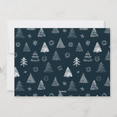 1はっきりした枚ミニマルのフォトブラック&ホワイトクリスマス シーズンカード (裏面)