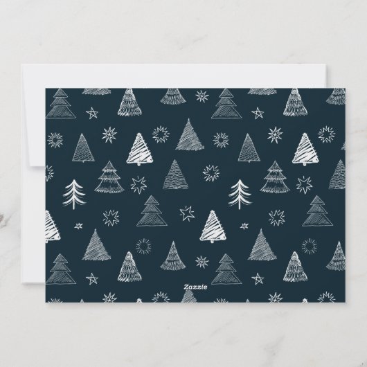 1はっきりした枚ミニマルのフォトブラック&ホワイトクリスマス シーズンカード (裏面)