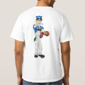 #1はTシャツに署名します Tシャツ (裏面)