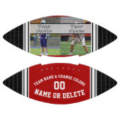 1または2枚のフォトサッカーパーソナライズされたボール、赤 アメリカンフットボール (パネル)