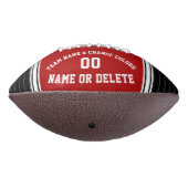 1または2枚のフォトサッカーパーソナライズされたボール、赤 アメリカンフットボール (回転270)