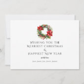 1または3写真と休日リースクリスマス (裏面)