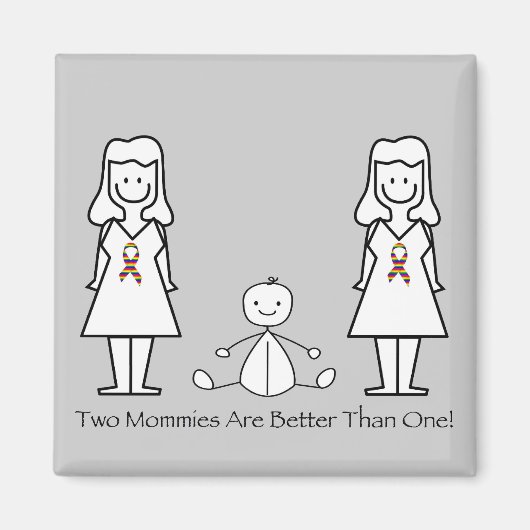 1より2つのMomsの方が良い マグネット (正面)