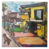 #1を絵を描くKey West タイル (正面)