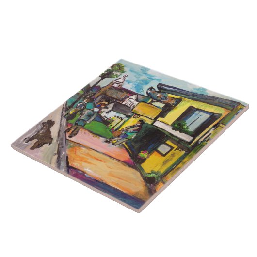 #1を絵を描くKey West タイル (側面)